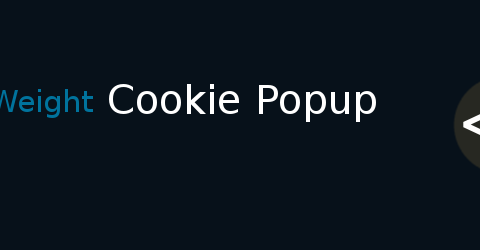 Light Weight Cookie Popup